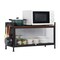 Sturdy Countertop Storage Rack with Glass Door, Metal Organizer with Adjustable Feet for Kitchen
